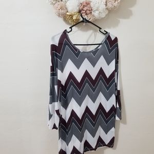 Chevron quarter length shirt